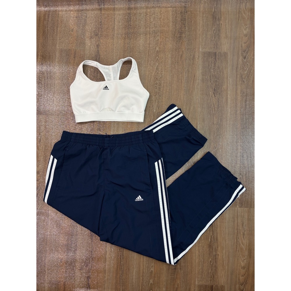 Adidas bundle Tracksuit Set Women Small Navy White Bra ClimaProof Pants
